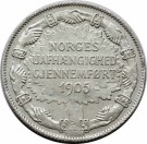 2 kroner 1907 Lite Skjold, kv. 1+/01 thumbnail