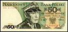 Polen: 50 Zloty 1988, #142c, kv. 0 (Nr.41), bakark medfølger thumbnail