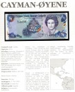 Caymanøyene: 1 Dollar 1998 C/2, #21b, kv.01 (Nr.164), bakark medfølger thumbnail