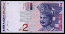 Malaysia: 2 Ringgit 1996-99 ND, #40, kv. 0 (Nr.45), bakark medfølger thumbnail