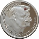 Myntbrev. Nr. 126, Kong Harald og Dronning Sonjas rubinbryllup (Sølv) thumbnail