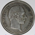 2 krone 1876 CS, Kv. 1/1+, (Nr. R717) / Danmark thumbnail
