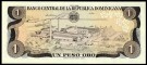 Den Dominikanske republikk: 1 Peso Oro, #126c, kv.0 (Nr.165), bakark medfølger thumbnail