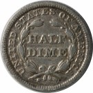 Half Dime 1845, kv. God 1, (Nr. 2935) thumbnail