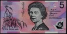 Australia: 5 Dollars 1997, #51c, kv. 0 (Nr.73), bakark medfølger thumbnail