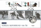 Myntbrev. Nr. 119,  Norges Skiforbund 100 År (Sølv) thumbnail