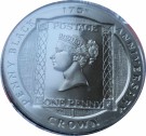 Myntbrev. Nr. 206, Verdens eldste frimerke 175 år- one penny black thumbnail