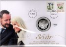 Myntbrev. Nr. 127, Kronprinsparet 35 år. (Sølv) thumbnail