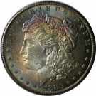 Morgan Dollar 1883 O, (Nr.2983), kv god .01, Nydelig regnbuepatina thumbnail