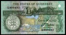 Guernsey: 1 Pound (1991) ND, #52b, kv. 0 (Nr.55), bakark medfølger thumbnail