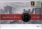 Myntbrev. Nr. 206, Verdens eldste frimerke 175 år- one penny black thumbnail