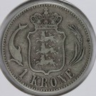 1 krone 1892 Kv. 1/1+, (Nr. R712) / Danmark thumbnail