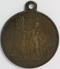 17. Mai. 1895, Stående kvinne ved bauta,JA.22, Bronse thumbnail