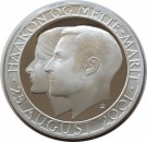 Myntbrev. Nr. 127, Kronprinsparet 35 år. (Sølv) thumbnail