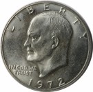 One Dollar 1972 D, Eisenhower, kv.1+/01 thumbnail