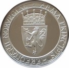 Myntbrev. Nr. 127, Kronprinsparet 35 år. (Sølv) thumbnail