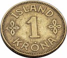 1 Krona 1925, kv. 1+, (opplag 252.000 stk) - ISLAND thumbnail
