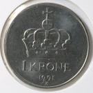 1 krone 1991 , kv. 0 thumbnail