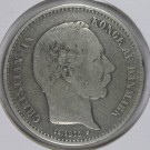 1 krone 1875 Kv. 1/1-, (Nr. R710) / Danmark thumbnail