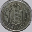 1 krone 1876 Kv. 1, (Nr. R711) / Danmark thumbnail