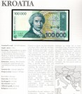 Kroatia: 100 000 Dinara, #27a, kv. 0 (Nr.112), bakark medfølger thumbnail
