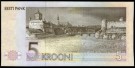 Estland: 5 Krooni 1992, #71b, kv. 0 (Nr.85), bakark medfølger thumbnail