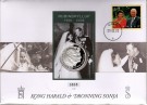 Myntbrev. Nr. 126, Kong Harald og Dronning Sonjas rubinbryllup (Sølv) thumbnail