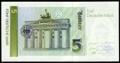 Tyskland: 5 Mark 1991, #37, kv. 01 (Nr.90), bakark medfølger thumbnail