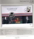 Myntbrev. Nr. 214, Tronskiftet 25 år (SØLV) thumbnail