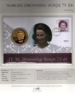 Myntbrev. Nr. 173, Norges Dronning Sonja 75 år thumbnail