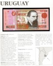 Uruguay: 2000 Nuevos Pesos 1989, #68a, kv.0 (noe bølget) (Nr.163), bakark medfølger thumbnail
