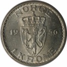 1 krone 1956, kv. 0  (Nr. 1472) noe kontaktmerker, svakt fingermerke thumbnail