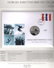 Myntbrev. Nr. 156, Norges Idrettsforbund 150 år (Sølv) thumbnail