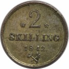 2 skilling 1842, kv. 1+ (Nr.2221) thumbnail