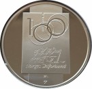Myntbrev. Nr. 119,  Norges Skiforbund 100 År (Sølv) thumbnail