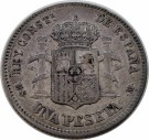 1 Peseta 1885 (85), Kv. 1+, ex. OMG thumbnail