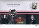 Myntbrev. Nr. 214, Tronskiftet 25 år (SØLV) thumbnail