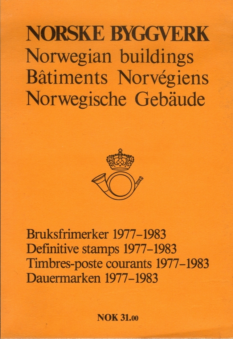 Med postfriske frimerker av Norske Byggverk.